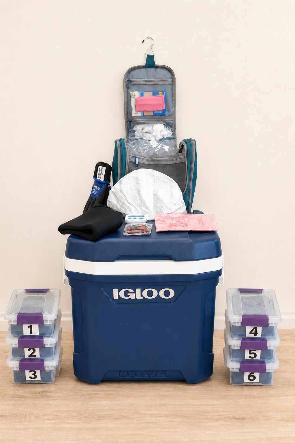 The complete Wishcaps kit, open, showing all included components